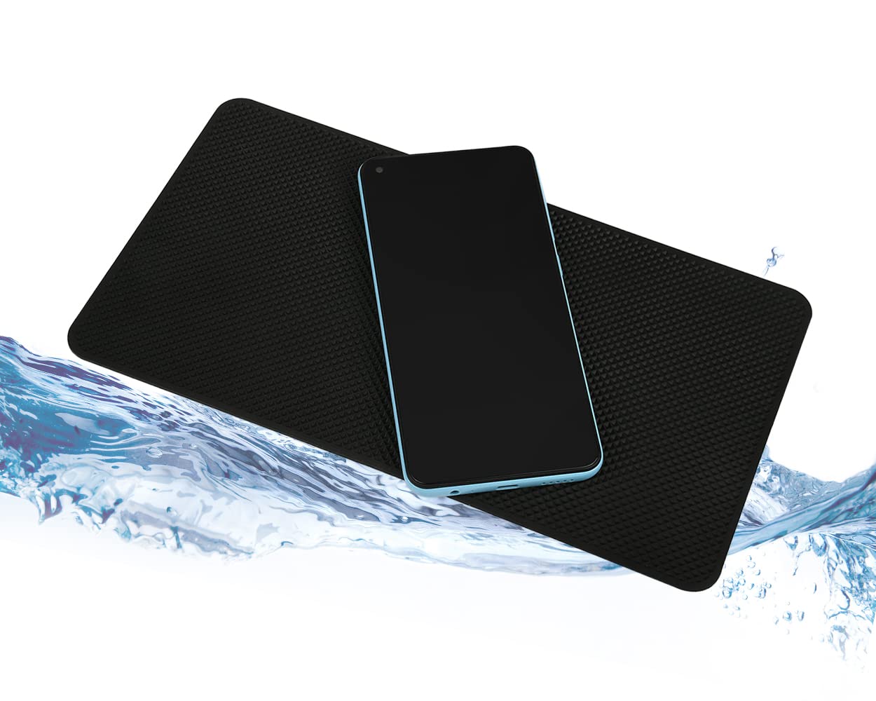 Distinctive Style Car Dashboard Mat - 10.5x5.9 Inches, Non-slip Sticky Pad for Phones, Glasses, Keys - Grid