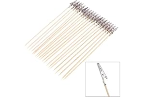 Pack of 20 Wood and Metal Painting Stand Alligators Clip Model Painting Clip and for Crafting and Decorating Hobby Modelings