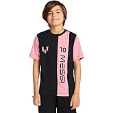 Messi Boys Lifestyle Short Sleeve Top, Loose-fit Shirt with Logo, Comfortable