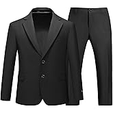 Boys Slim Fit Suit Tuxedo Jacket for Boys Blazer and Pants 2 Piece Suits Set for Kids