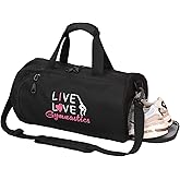 kilofly Girl's Ballet Dance Sports Gymnastics Gym Duffel Bag Travel Carry On