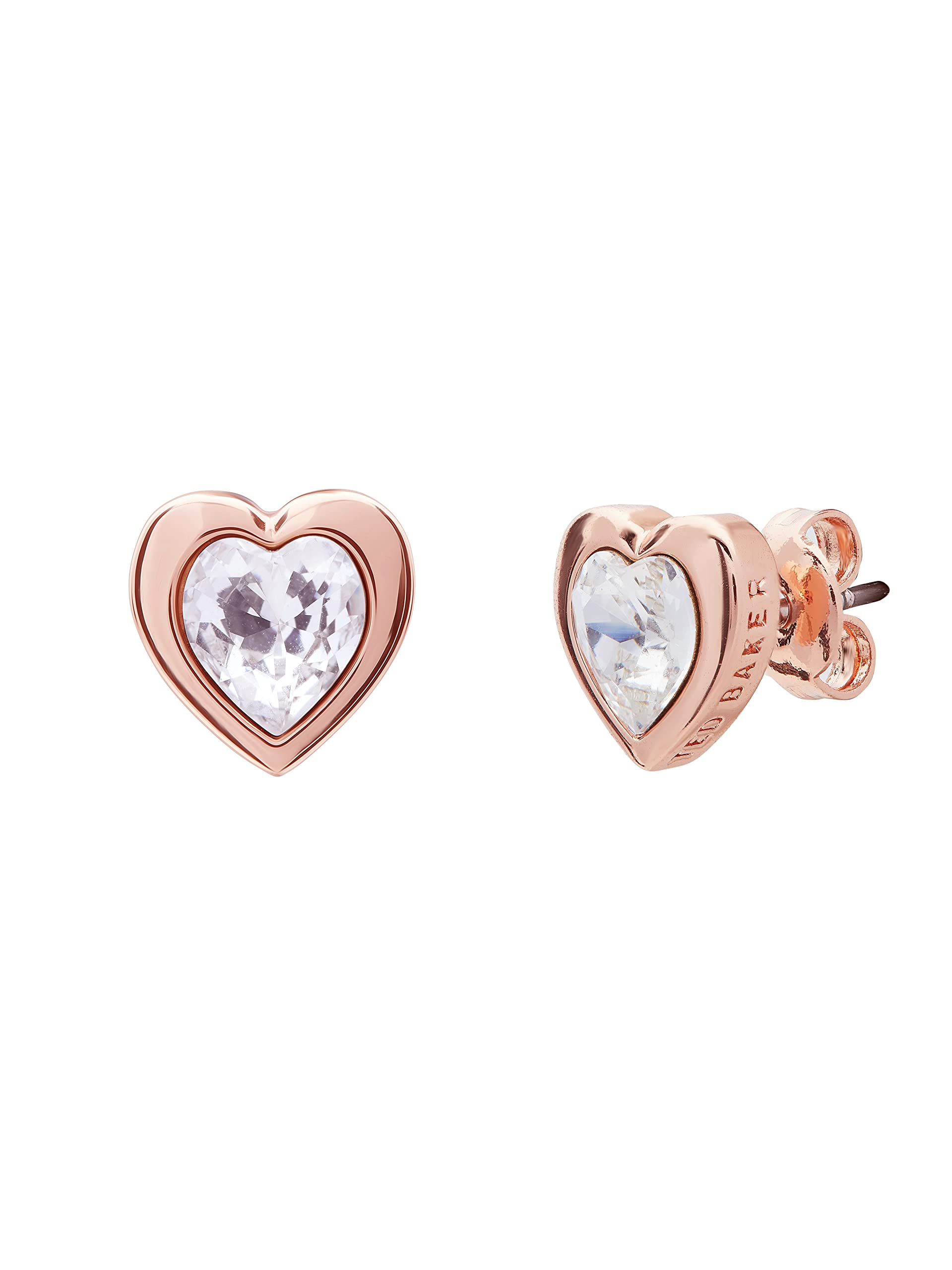 Ted Baker Han Crystal Heart Stud Earrings For Women (Rose Gold/Crystal) — image 1