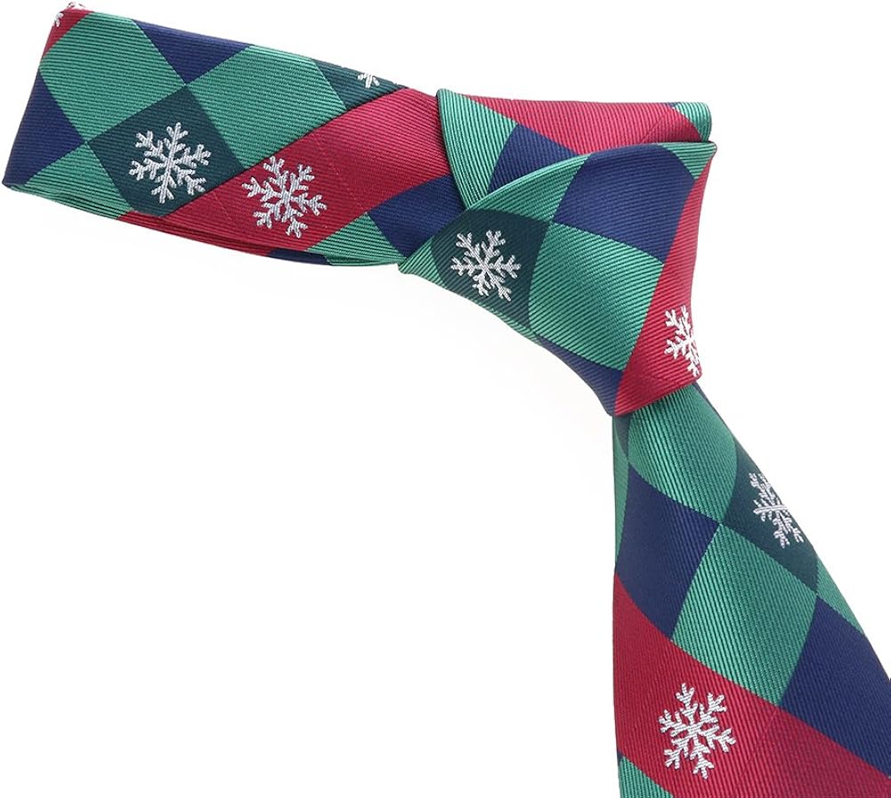 Mens Necktie Polyester Tie Neckties Christmas Ties for Men Neck Tie: Clothing