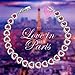 QIANSE “Love in Paris” Corundum Copper Tennis Bracelet with Extender, gifts for her, women heart jewelry (Hot Pink)