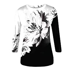 Womens Work Blouses 3/4 Sleeve 3/4 Sleeve Tunic for