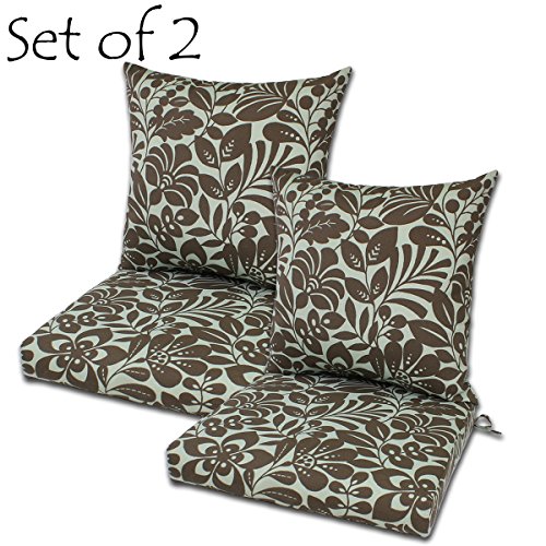 SET OF 2 Outdoor Deep Seat Cushions (2 seats; 2 backs) Seat21x21x3; Pillow Back21x21x6