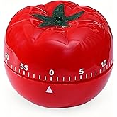 Mechanical Kitchen Timer, Red, 60 Min Countdown | Loud Alarm for Cooking, Easy to Use, Battery-Free