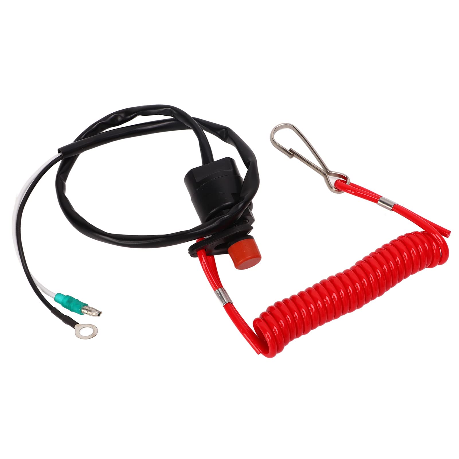 Boat Engine Emergency Stop Switch, 65W‑82575‑01 Safety Kill Switch Safety Tether Lanyard ABS Fit for T15 F2.5 F4 F5 F6 HP