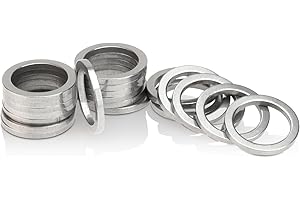 Pedal Washers, Thickness of 2.0mm, Stainless Steel, Milled Flat, Predator Cycling, Bicycle Pedal Spacers, Pedal Extenders, Re