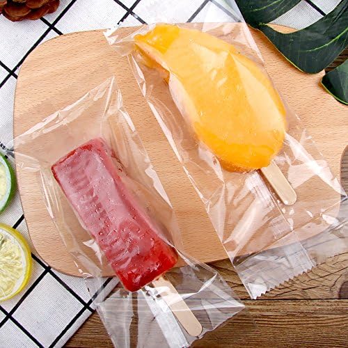 200 Pcs Disposable Popsicle Bags Ice Pop Bags Candy Bags Hot Sealing Packing Containers, 3.1 * 7.4 Inch Ice Pop Making