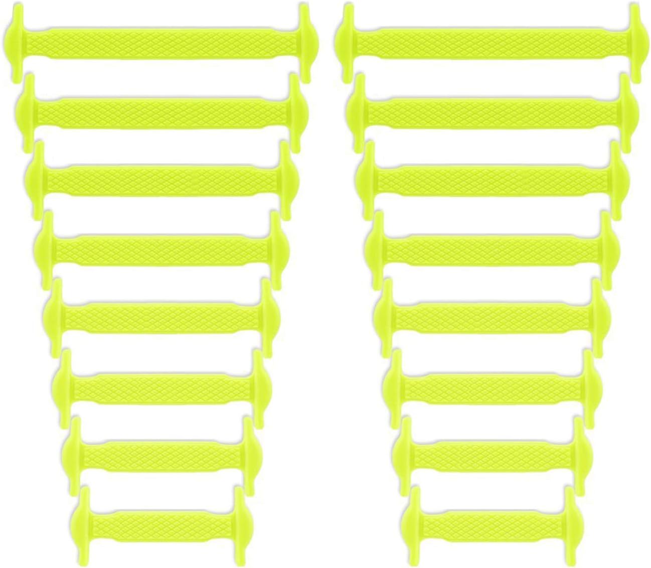 No Tie Shoelaces for Kids and Adults, Waterproof Silicon Flat Elastic Athletic Running Shoe Laces with Multicolor for Sneaker Boots Board Shoes and Casual Shoes