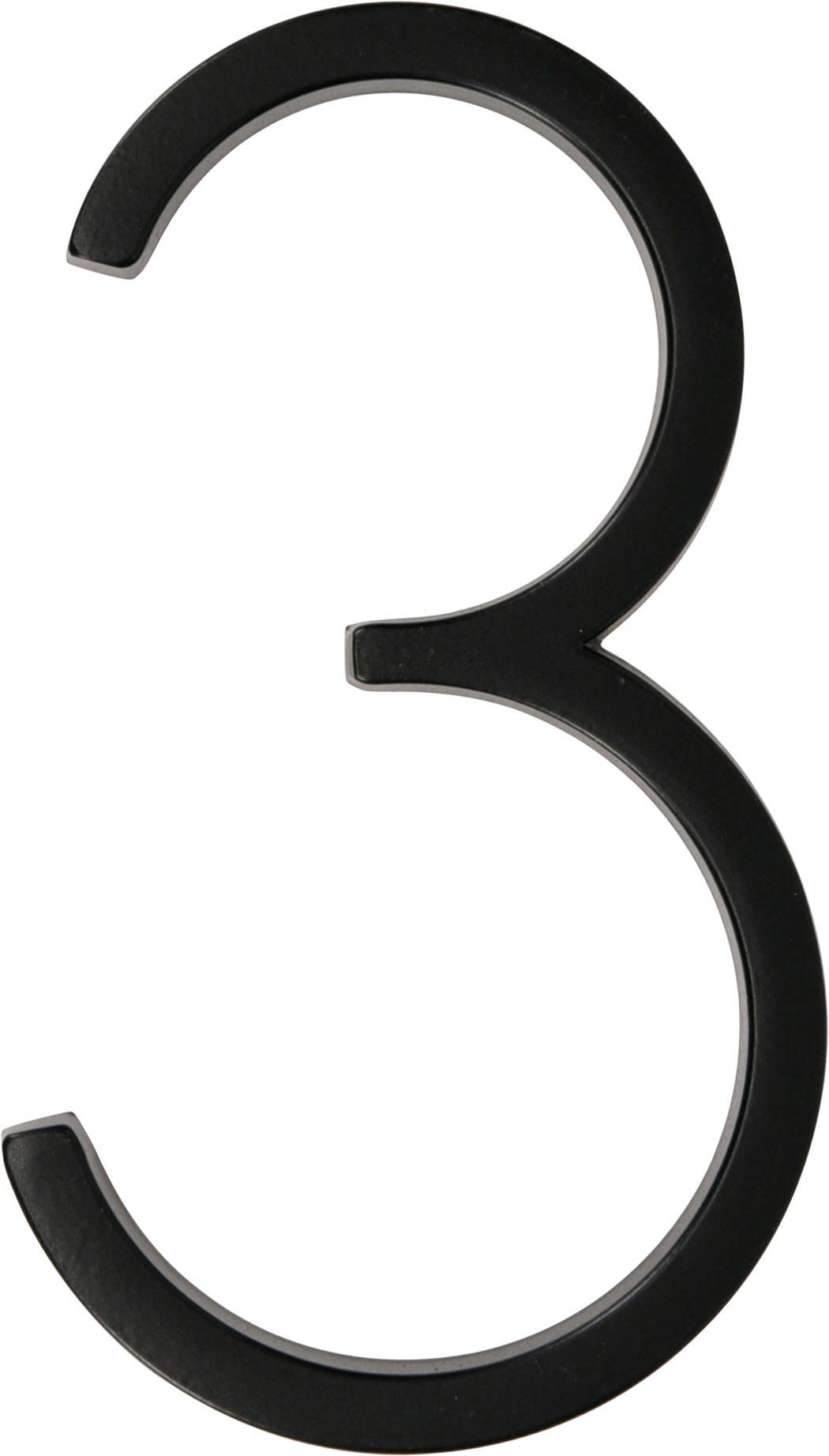 Distinctions 844713 Upgraded 5" Black 5" Floating House Number 3