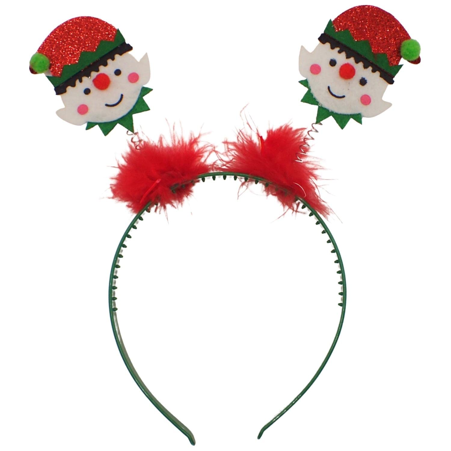 Topkids Accessories Christmas Headbands for Adults and Kids, Christmas Hats - Trees, Santa Bow, Festive Faces Boppers (Alien Headband), Christmas Hair Accessories, Novelty Xmas Dress (Elf Bopper)