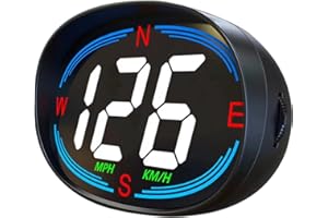 AZIJYV H2 GPS Speedometer Digital Speedometer GPS HUD Universal All Cars Head Up Display Vehicle Speed Compass MPH KMH Speed Gauge Plug and Play