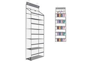 Hanging Yarn Storage Organizer, Large Capacity Over the Door Yarn Storage Bag with 5 Tier Compartments and 3 Top Tool Pockets