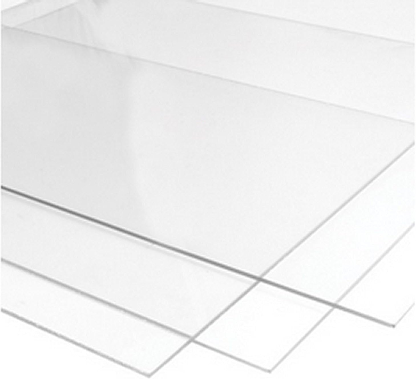 RuudraScott Plastics A2 (600MM X 420MM) Clear Acrylic Perspex Plastic Sheet - 2mm, 3mm, 4mm Thicknesses (5mm thick)