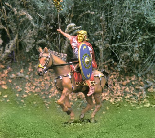 Roman Toy Soldiers Cavalry with Eagle Collectors Showcase Toy Soldiers Painted Metal Figure 54mm-56mm CS00736