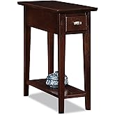 Leick Home Teegan End Table, 10", Chocolate Oak | Freestanding, Contemporary/Modern, Wood, Furniture, 10071-CH