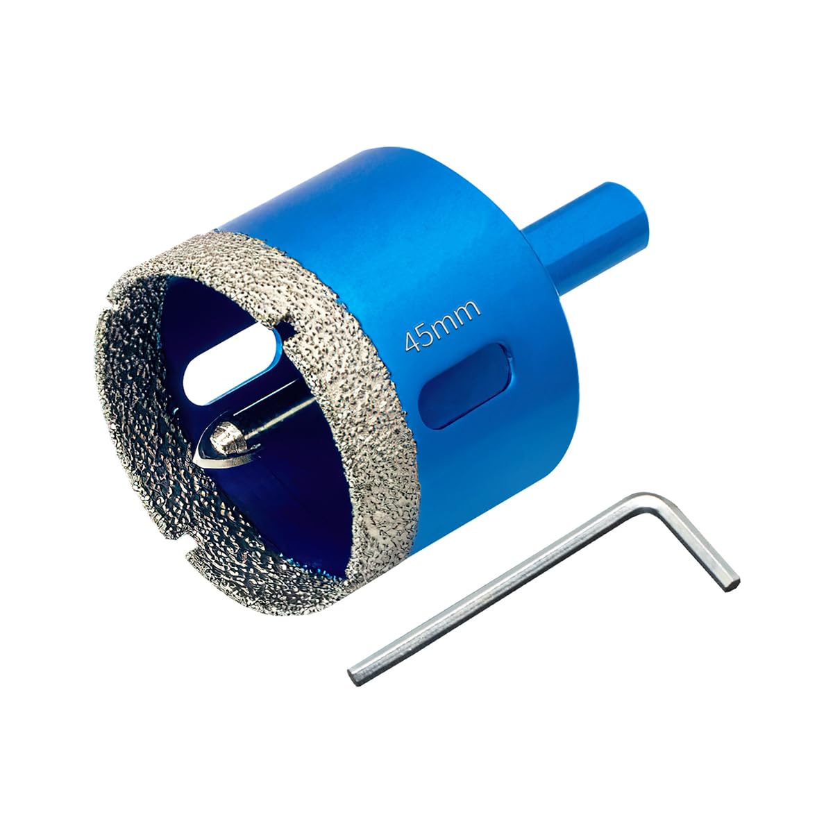 Teronbeta Diamond Hole Saw 45mm with Pilot Center Drill Bit, Vacuum Brazed Diamond Core Hole Cutter for Tile, Porcelain, Glass, Ceramic, Marble — image 1