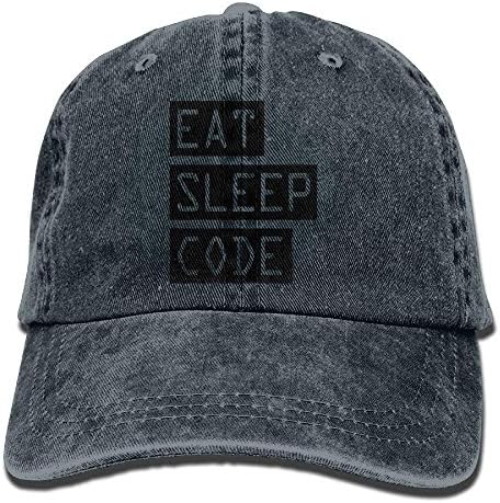 Aoliaoyudonggha Eat Sleep Computer Programmer Denim Hat Adjustable Womens Casual Baseball Hats