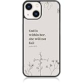 Axulimin [God is Within Her She Will Not Fail Psalm] Bible Christian Women Black Phone Case for iPhone 14 & iPhone 13 (6.1")