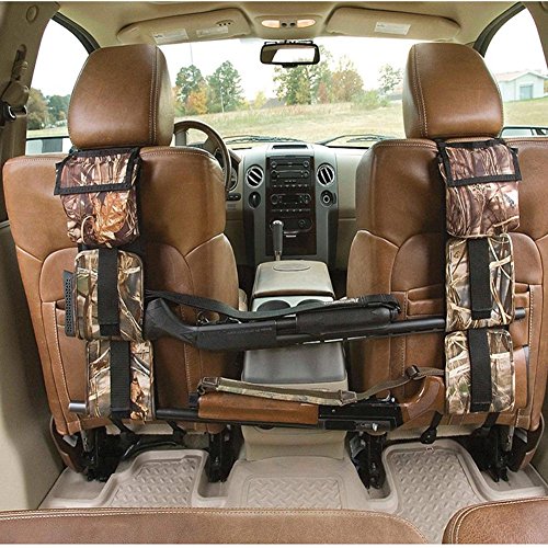 LIVIQILY Front Seat Storage Gun Sling Bag Car Seat Back Shotgun Rifle Rack Case Hunting Gun Holsters Pistols Organizer with Pockets (Black) - Thumbnail 6
