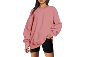 SUMENSUMEN Women's Long Sleeve Sweatshirt Casual Crewneck Loose Fit Pollover Fall Tops Teengirls Y2K Oversized Sweatshirts