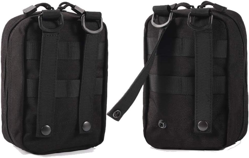 Medical Pouch - 1000D Tactical MOLLE EMT Pouches First Aid IFAK Utility Bag with First Aid Patch and Shear (2 Pack Black) : Sports & Outdoors