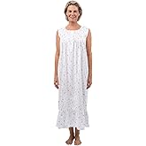 The 1 for U Naomi 100% Cotton Sleeveless Nightgowns for Women - XS - 3X