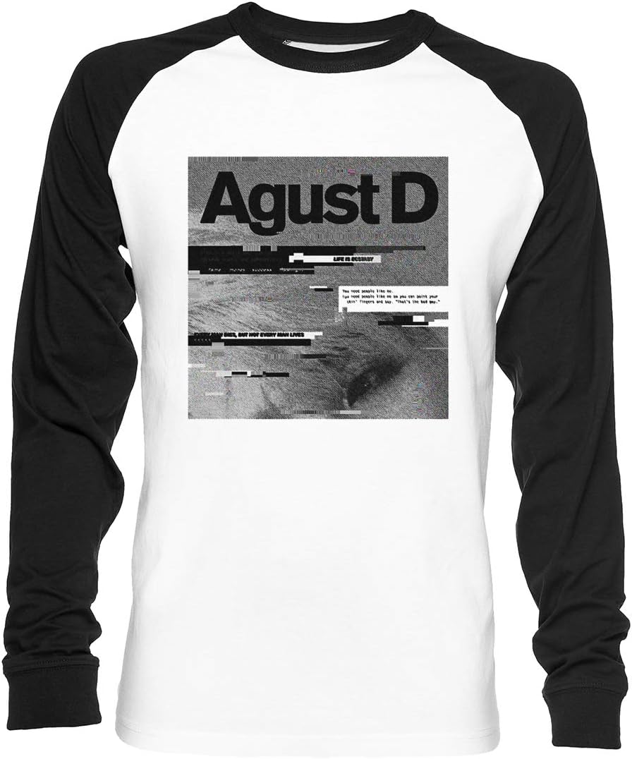 Ag(litch) ust D Unisex Baseball T-Shirt Long Sleeves Men's Women's White Black
