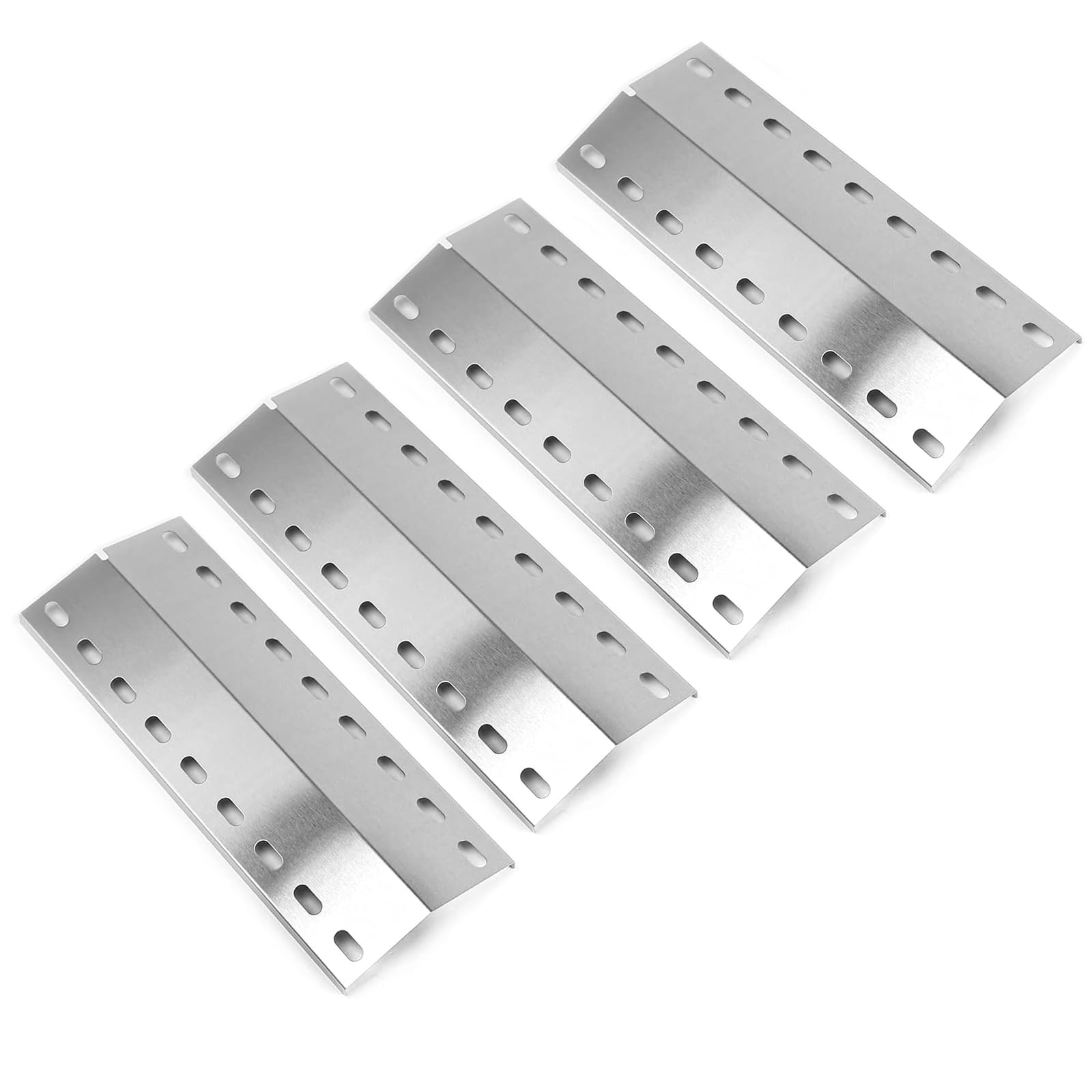 Denmay 39.5 x 15 cm Universal Burner Cover Replacement Parts for Landmann Grillchef, Landmann Triton, Landmann Minton, Landmann Avalon, Grandhall Maxim GT4, Stainless Steel Flame Distributor 4 Pieces