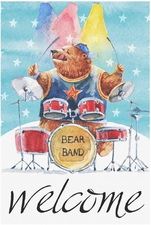 Amazon Com Bolohome Brown Bear Band Garden Flag Double Sided