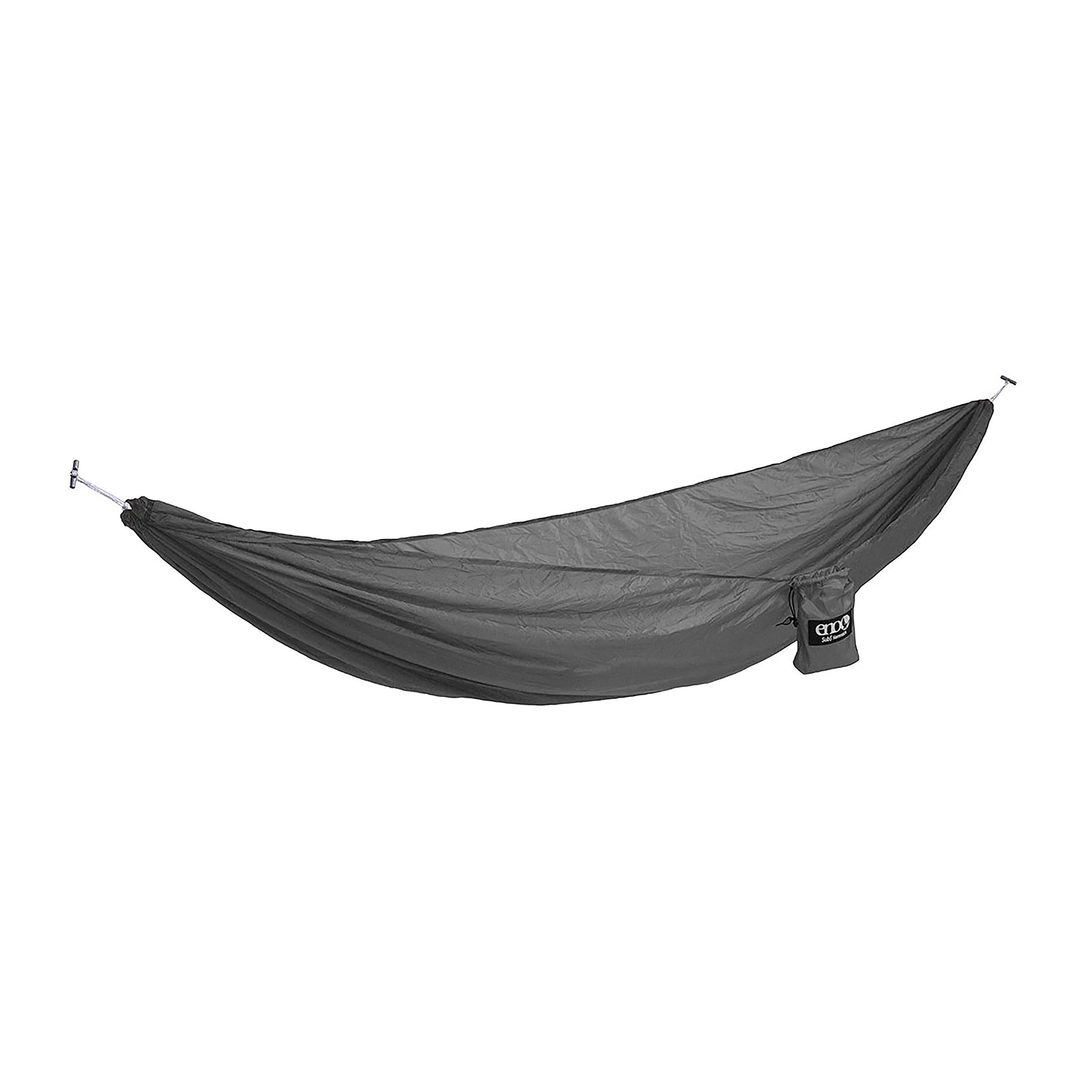 ENO Sub 6 Hammock Charcoal Dyneema Fiber Lines Lightest ENO Hammock W 164 g Lightweight Camping 30 Denier Rip Stop Nylon Technical Hammock Strong Breathable Fast Drying Super Stong Dyneema Lines