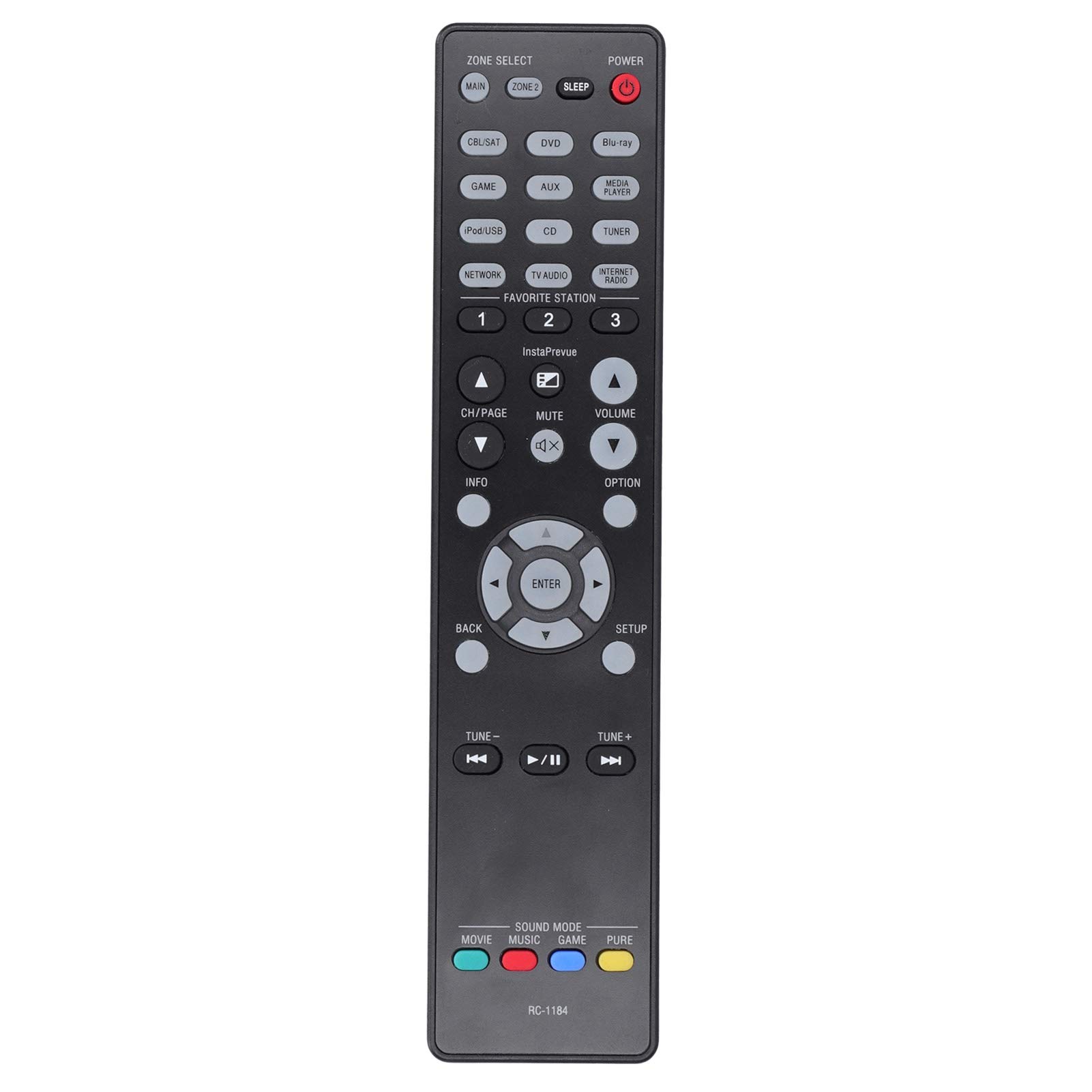 VBESTLIFE RC1184 Remote, TV Replacement Remote Control for Denon RC1184/RC1183/AVRX3000/AVRX2000/AVRE400/AVR2313 /AVRS800CI