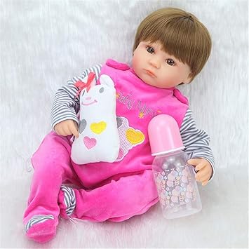 Amazon Co Jp 短い髪と茶色の目を持つ16インチの手作りの生まれ変わった赤ちゃん人形リアルなリアルな生まれ変わった女の子の人形 スポーツ アウトドア