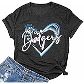 Baseball Shirt for Women Shirt Sleeve Top for Sports Casual Baseball Graphic Tee Game Day Gifts Funny Short Sleeve