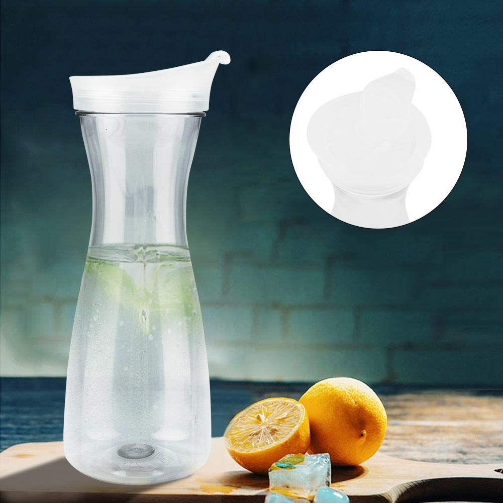 Transparent Juice Bottle Water Jug Hot Cold Juice Jug Acrylic Pitcher with Lid Juice Jar and Iced Tea Pitcher for Bar Home Use(600ml)