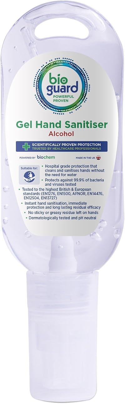 BIOGUARD F78084 Surgical Hand Gel 70% Isopropanol 50ml Made in UK