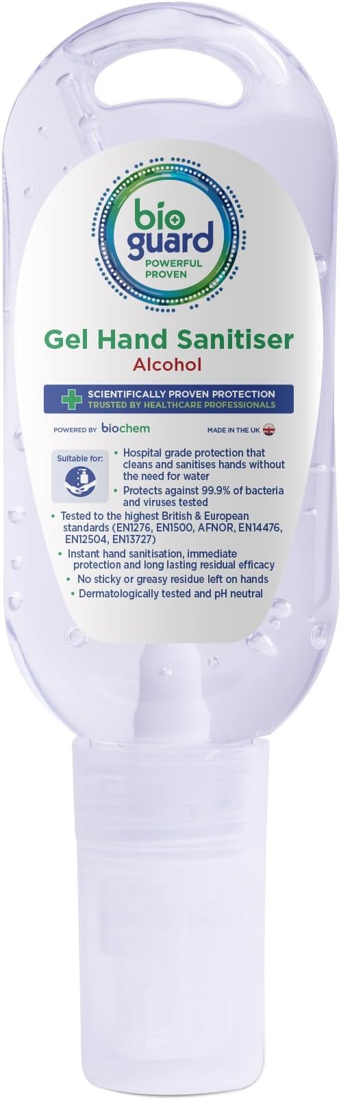 BIOGUARD F78084 Surgical Hand Gel 70% Isopropanol 50ml Made in UK