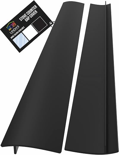 Linda’s Essentials Silicone Stove Gap Covers 2 Pack 25 Inches Black