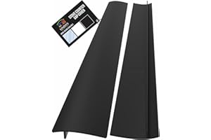 LINDA'S ESSENTIALS Linda’s Essentials Silicone Stove Gap Covers (2 Pack), Heat Resistant Oven Gap Filler Seals Gaps Between Stovetop and Counter, Easy to Clean Stove Gap Guard (25 Inches, Black)
