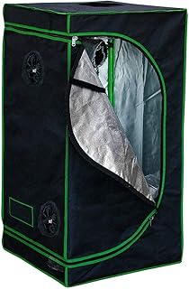 Melko Growbox 100x100x200 cm Growschrank Growzelt Zuchtzelte Zuchtschrank für Homegrowing Pflanzenzucht Ganzjährige Pflanze, Lichtdicht und Wasserdicht
