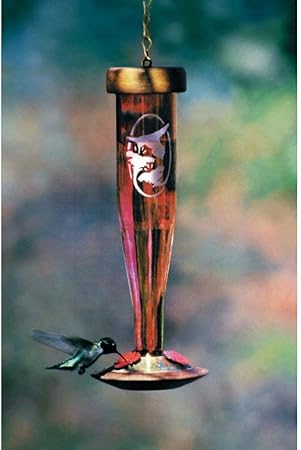 Amazon Com Schrodt Ruby Etched Lantern Hummingbird Bird Feeder