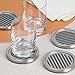 iDesign Forma Metal Drink Coasters for Home Counters, Kitchen, Dining Room, Living Room, Patio, Coffee Table, 4.5
