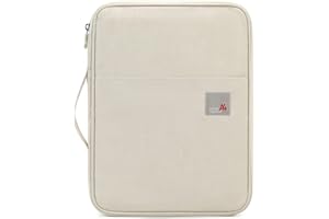Lanola Universal A4 Document Bags Portfolio Organizer,Waterproof Business File Holder/Travel Gear Organizer/Electronics ccessories Bag/Document File Bag(Beige)