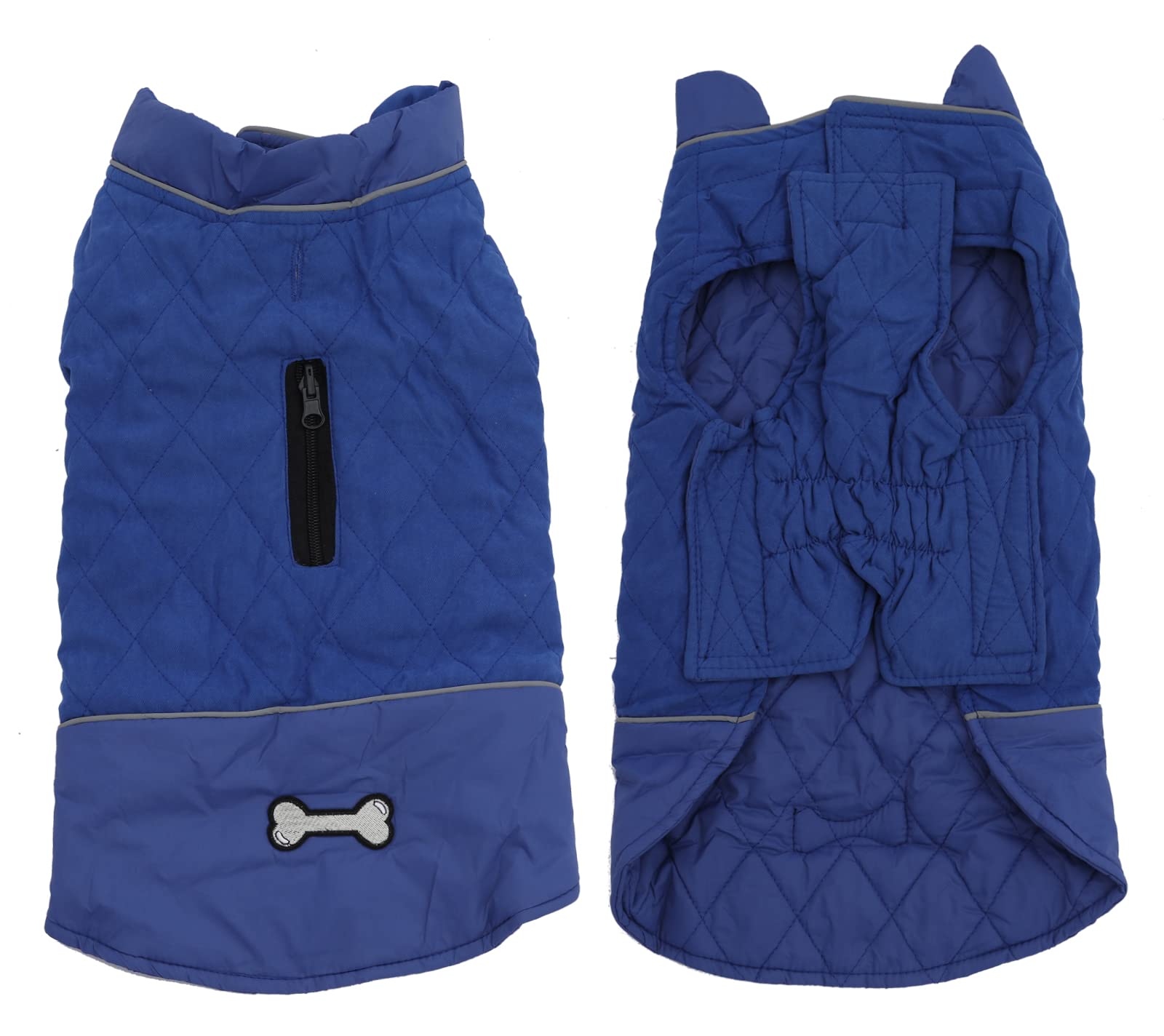 Geyecete dog coats waterproof with harness hole - Windproof Snowsuit puppy coats for small dogs Dog Clothes Outfit Vest Pets-Blue-XXL