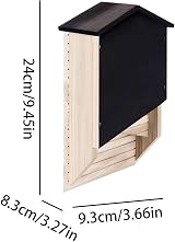Beedozo Wooden Bat House Garden Outdoor Hibernation Nest Box Decoration Reusable view 4