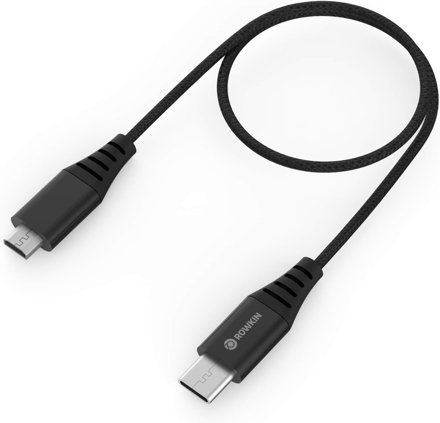 Amazon Com Rowkin Usb C To Micro Usb Cable Micro Usb To Usb C 1 Foot 30 Cm Standard Length Tangle Free Braid Fast Charging Hi Speed Data Transfer Durable Type C Cable For Macbook Android Devices