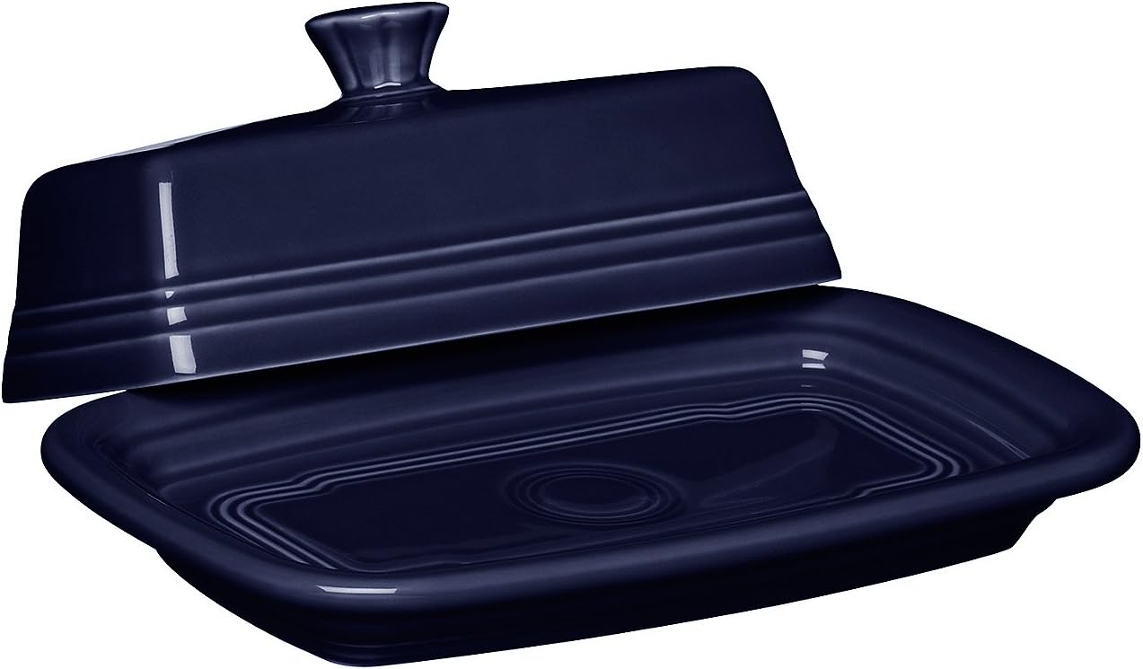 Fiesta Dinnerware Large Covered Butter Dish Cobalt Blue