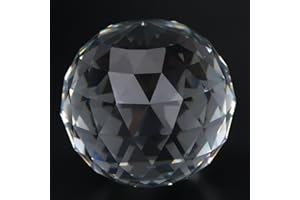 Clear Cut Crystal Glass Ball 80mm Translucent Faceted Gazing Ball K9 Crystal Material Prism Sphere Crystal Ball for Home Hote